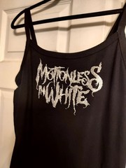 Motionless in white Tank top Silver Glitter Logo motionless in white Shirt Crop