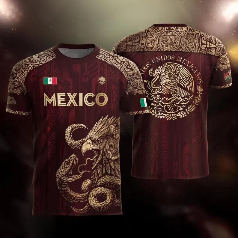 Mexican Aztec Soccer Jersey for Men, Mexico Football Jersey, Great Soccer Gift