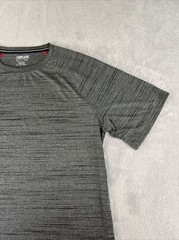 Kirkland Men’s Gray Striped short sleeve Active Tee Shirt Size XXL
