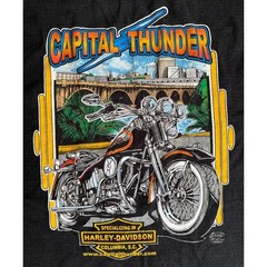 Harley-Davidson Capital Thunder Columbia SC T-Shirt Black 2001 Vintage Mens L