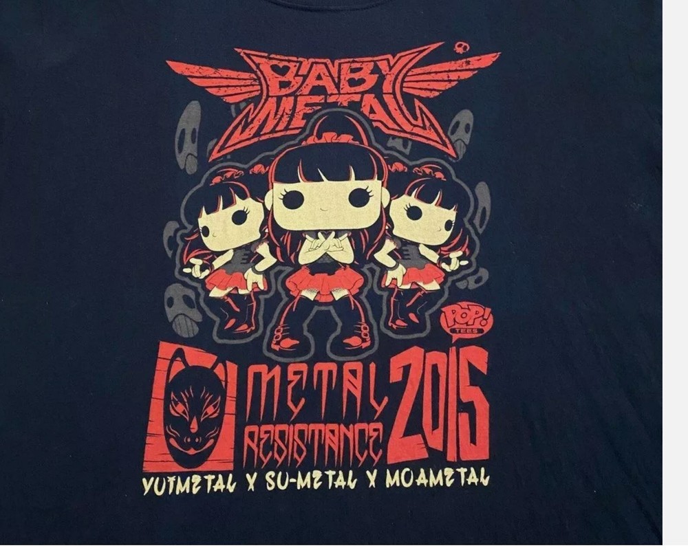 Babymetal Funko Pop Metal Band graphic black Shirt unisex men women