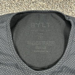 BYLT Drop Cut Shirt Mens XL Black Gray Polka Dot Stretch Comfort Performance