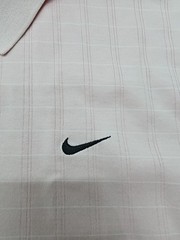 Nike Mens Polo Shirt Light Purple Golf Dri-FIT Plaid XL Regular