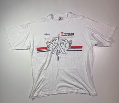 Vintage Asics Marathon Rotterdam 18th April 1999 White T-Shirt Mens Size Large