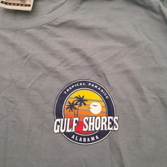 Gulf Shores T Shirt Mens Large Blue Alabama Pan Handle Tropical Paradise Relax