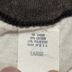 Vintage 80s Made In USA CF Band Ringer T Shirt Size L White Single Stitch Tiger