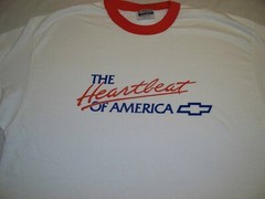 NOS *BRAND NEW* Chevrolet The Heartbeat Of America Logo 50/50 White T-shirt *XL*