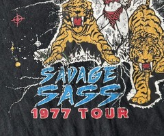 Betty Boop Mens Large T-shirt Black Fleischer 1977 Savage Sass Tour T-shirt L