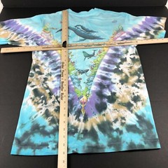 Vintage 90’s Liquid Blue Shirt Men’s Medium Aquatic AOP John Connell Half Baked
