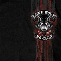 Jumbo Lone Wolf No Club Motorcycle Biker Tattoos Animal USA Mens T Shirt GMD1343
