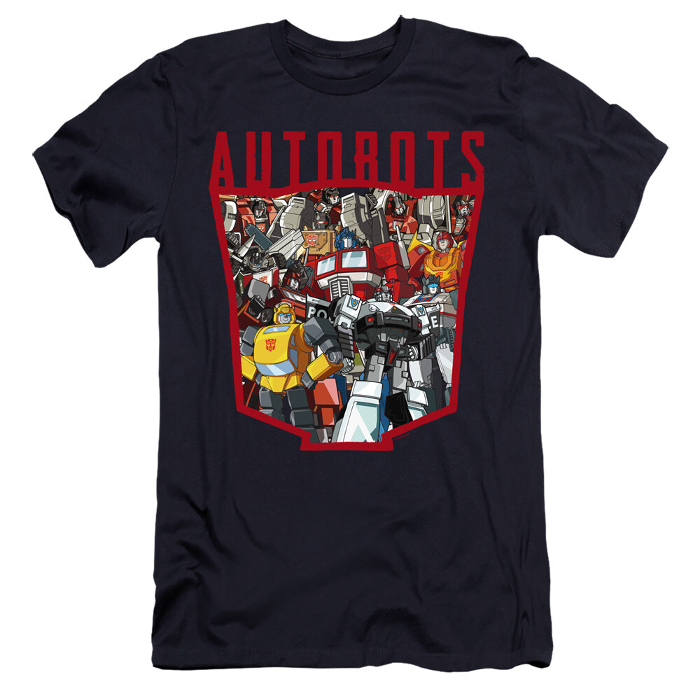 Transformers Premium Canvas T-Shirt Autobots Collage Navy Tee