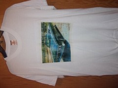 DODGE POLARIS rag top black 2dr car white L t shirt
