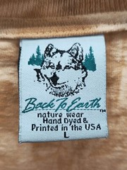 Back to Earth Deer Shirt Large Long Sleeve Tie Dye Buck Hunting Nature Wildlife