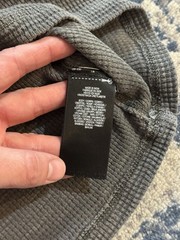 RRL Ralph Lauren Men’s Gray Waffle Knit Henley T Shirt Sz XL Thermal 100% Cotton