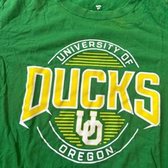 University of Oregon Duck College sports Green Graphic Tee size Large