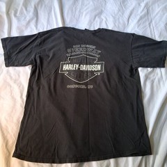 Harley Davidson Pat Rogers Speedway Tshirt Sz XL Black -3 Harley Cycles Graphic