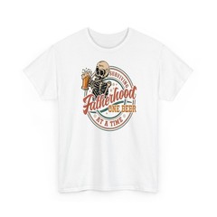 Surviving Fatherhood One Beer Skeleton Tee