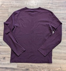 Boss Hugo Boss Outlaw Chic Punk Rhinestone T-Shirt Mens Purple LS Crew Neck M