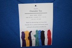 Alternative tear away label Size M Royal Blue Outsider tee Short Sleeve Shirt