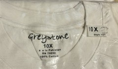 NWT Greystone Big & Tall Men’s White T-Shirt 10XL