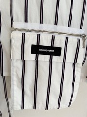 SHU HOMME FEMM Mens Long Sleeve Striped Shirt Size 2 Casual Button Up