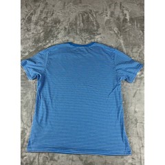 Nautica Sleepwear Blue Striped T-Shirt Logo Tee Size L