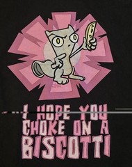 Vtg Mighty Fine Foamy The Squirrel Shirt Neurotically Yours Biscotti Back Hit L