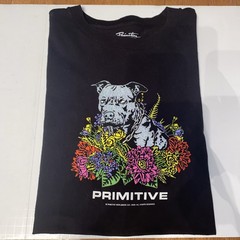 Primitive T-Shirt Men’s 2XXL Reflective Putbull In Flowers Black Short Sleeve-T