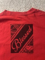Shaka Wear Streetwear Essentials Red Blessed T-Shirt Large 100% Cotton
