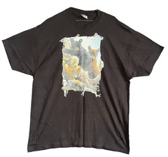 Black Bear Graphic T-Shirt Mens XL Black Wildlife Nature Animal Print Tee