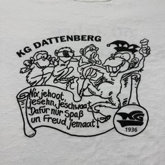 Vintage 1996 KG Dattenberg 60 Jahre German Carnival Monkey Graphic T-Shirt Large