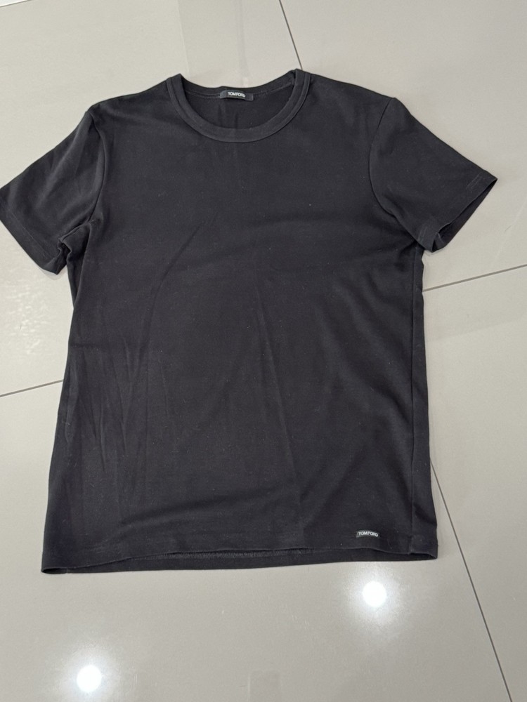 TOM FORD Short Sleeve Black T-Shirt Outerwear M Made In Italy