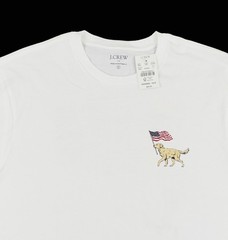 New JCREW Size Mens L American Dogs Graphic Tee White $49 CJ902