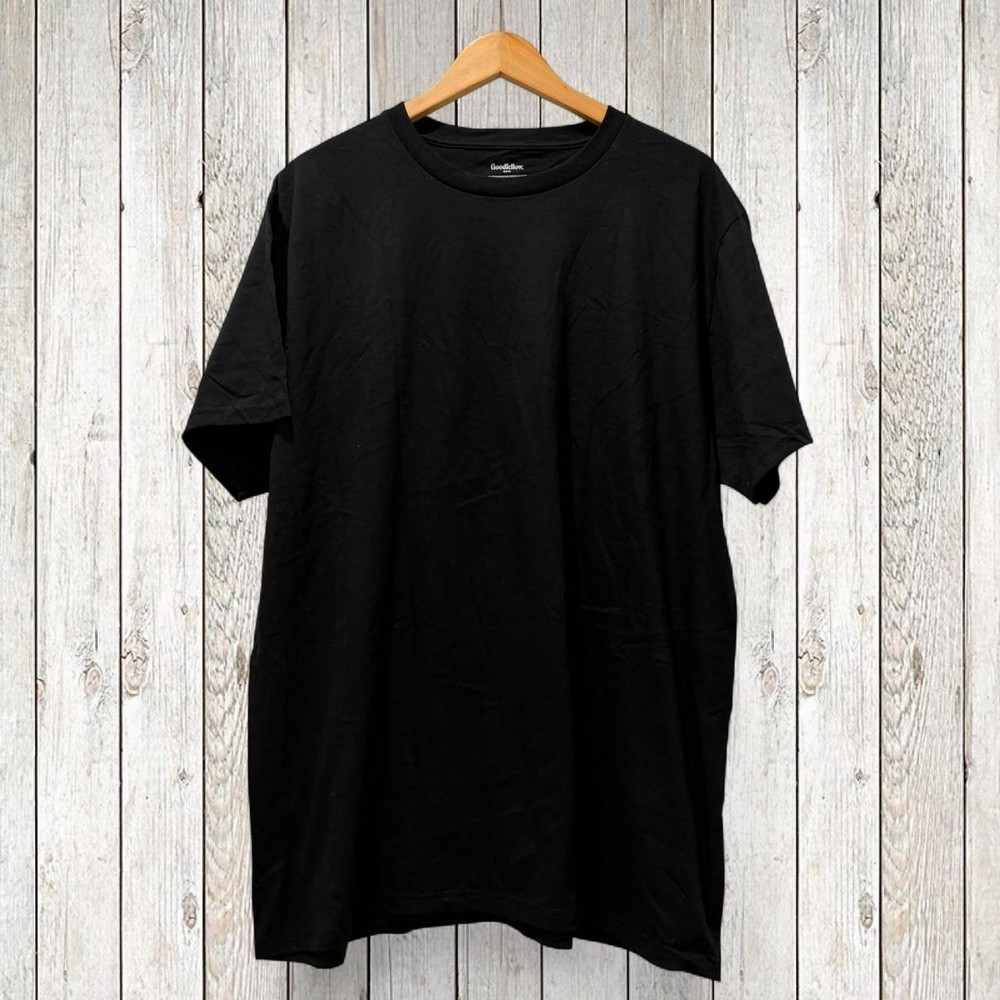 Goodfellow & Co Black Crew Neck T-Shirt Men’s XXL 100% Cotton Short Sleeve Tee