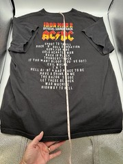 AC/DC Iron Man 2 Movie Soundtrack Band Graphic T-Shirt Marvel Size L Black