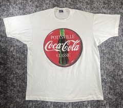 Vintage 90s Fruit Of The Loom Coca Cola Pottsville Graphic T Shirt XL White