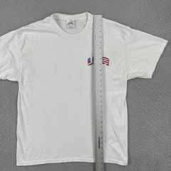 Vintage Hanes Heavyweight 50/50 Large White T Shirt 9-11-01 God Bless America