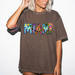 Miami T-shirt, Miami Beach Vacation T-shirt, Florida Travel T-shirt, Printed T-s