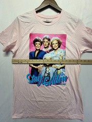 The Golden Girls T Shirt Mens M (38/40) Pink Cotton Stay Golden Graphic Pullover