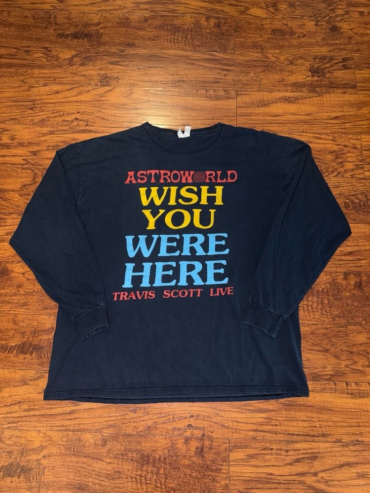 Travis Scott Astroworld Wish You Were Here Tour Long Sleeve T-Shirt