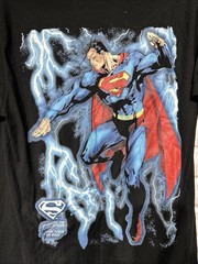 DC Comics Superman Lightning Graphic Men’s T-Shirt Size Medium Black