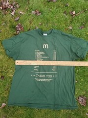 McDonald’s McGold Card Receipt Thank You Green Crew T-Shirt Men’s XL