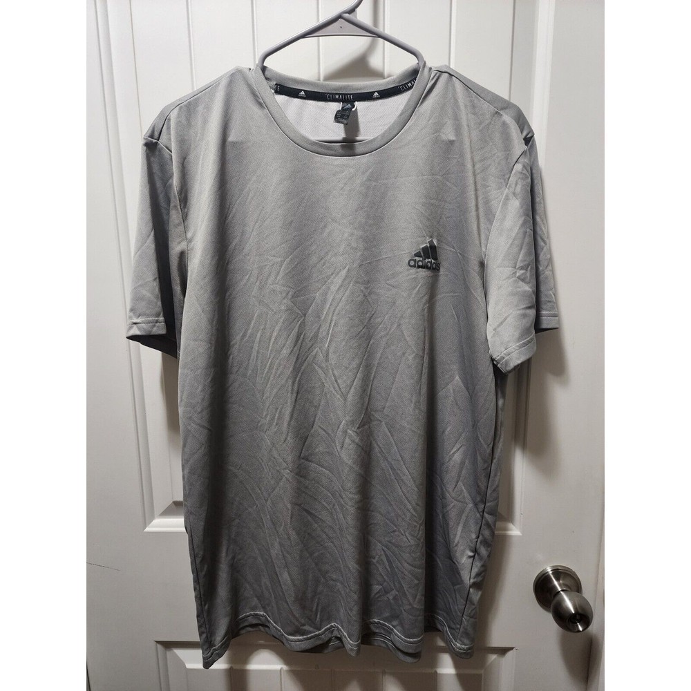 Mens Adidas Climate Short Sleeve T Shirt Size L Gray.
