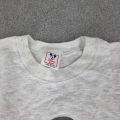 Vtg Single Stitch Mickey Mouse T-Shirt Two Tone Sleeves Size L Distressed Disney