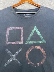 PlayStation T Shirt Button Logos Ripple Junction Blue Men’s 3XL SEE PICS