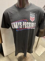 USA Soccer World Cup USWNT Graphic T-Shirt Man Sized Choice Always Possible NEW