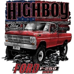 Ford Highboy 4X4 F-250 Pickup Truck Officially Licensed by Ford T-shirt S to 5XL