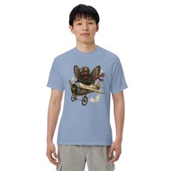 Mothman Pilot Comfort T-Shirt Cryptid Flying Vintage Airplane Cotton Tee S-4XL