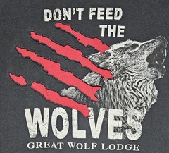 Wolf 3 D Graphic Texture T-Shirt Black Cotton Great Wolf Lodge Anvil Vintage?