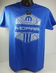 Blue T-Shirt – Mopar American Muscle w/ Blue M Logo / Emblem (Licensed)